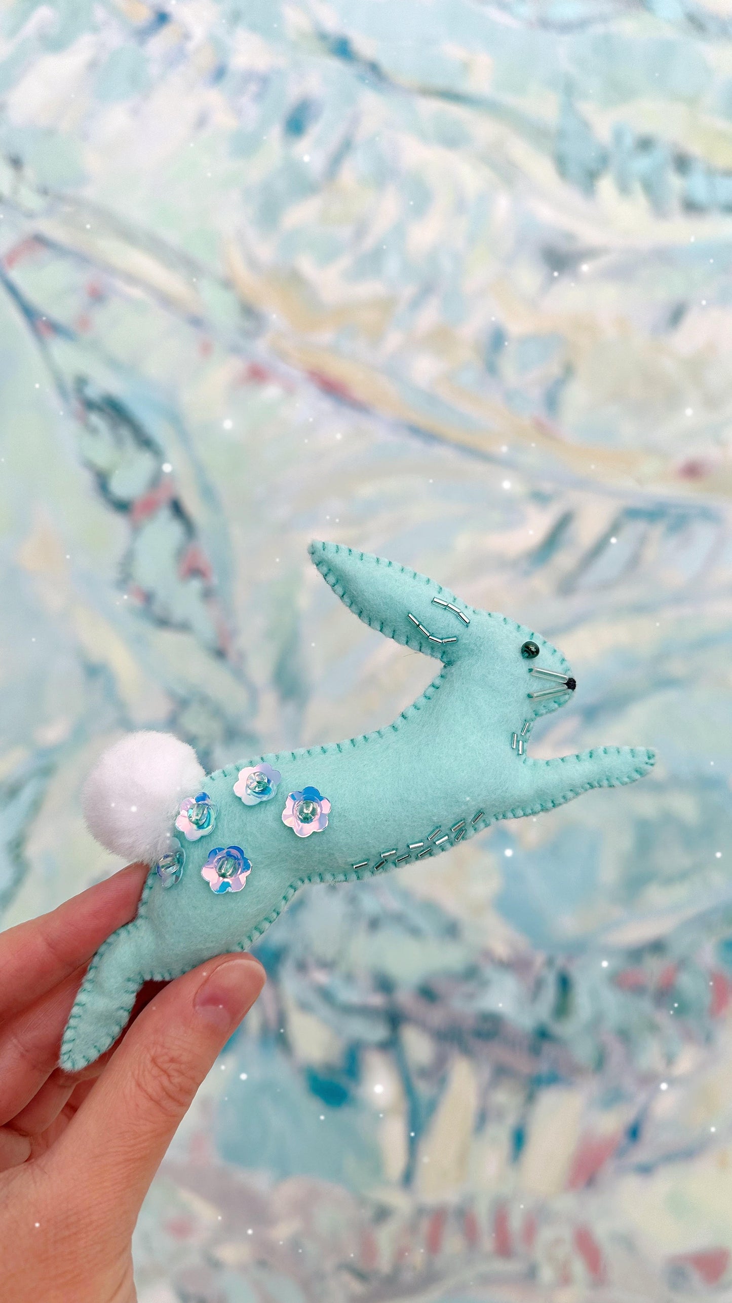 *Digital* Leaping Bunny Felt Ornament Pattern