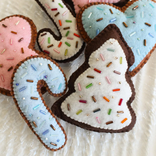 *Digital* Felt Cookie Ornament Pattern Set (x3)