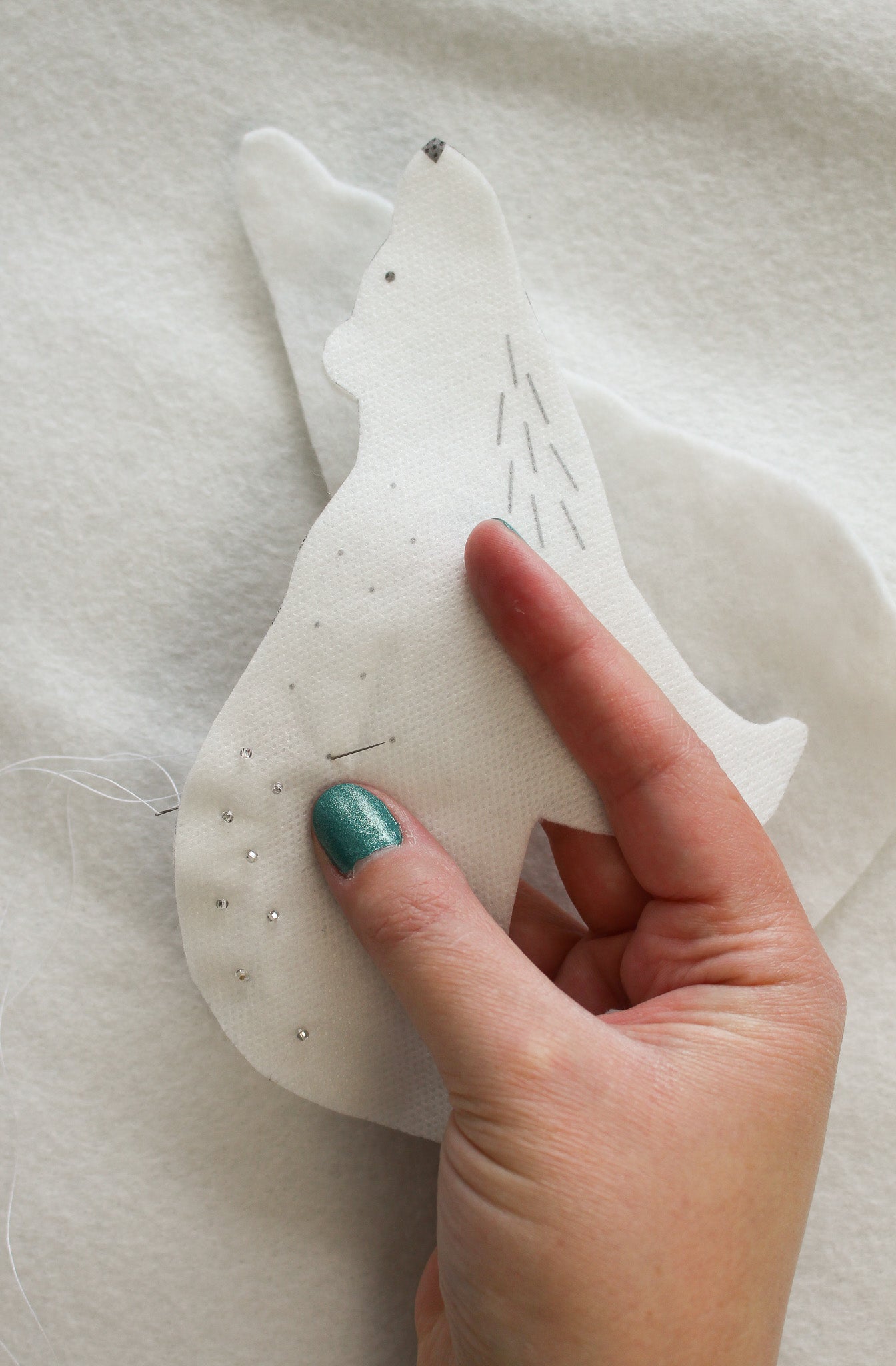 *Digital* Polar Bear Felt Ornament Pattern