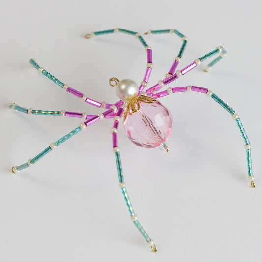 Beaded Spider Christmas Ornament + Matching Dragonfly (CUSTOM FOR AMY - One of a Kind)