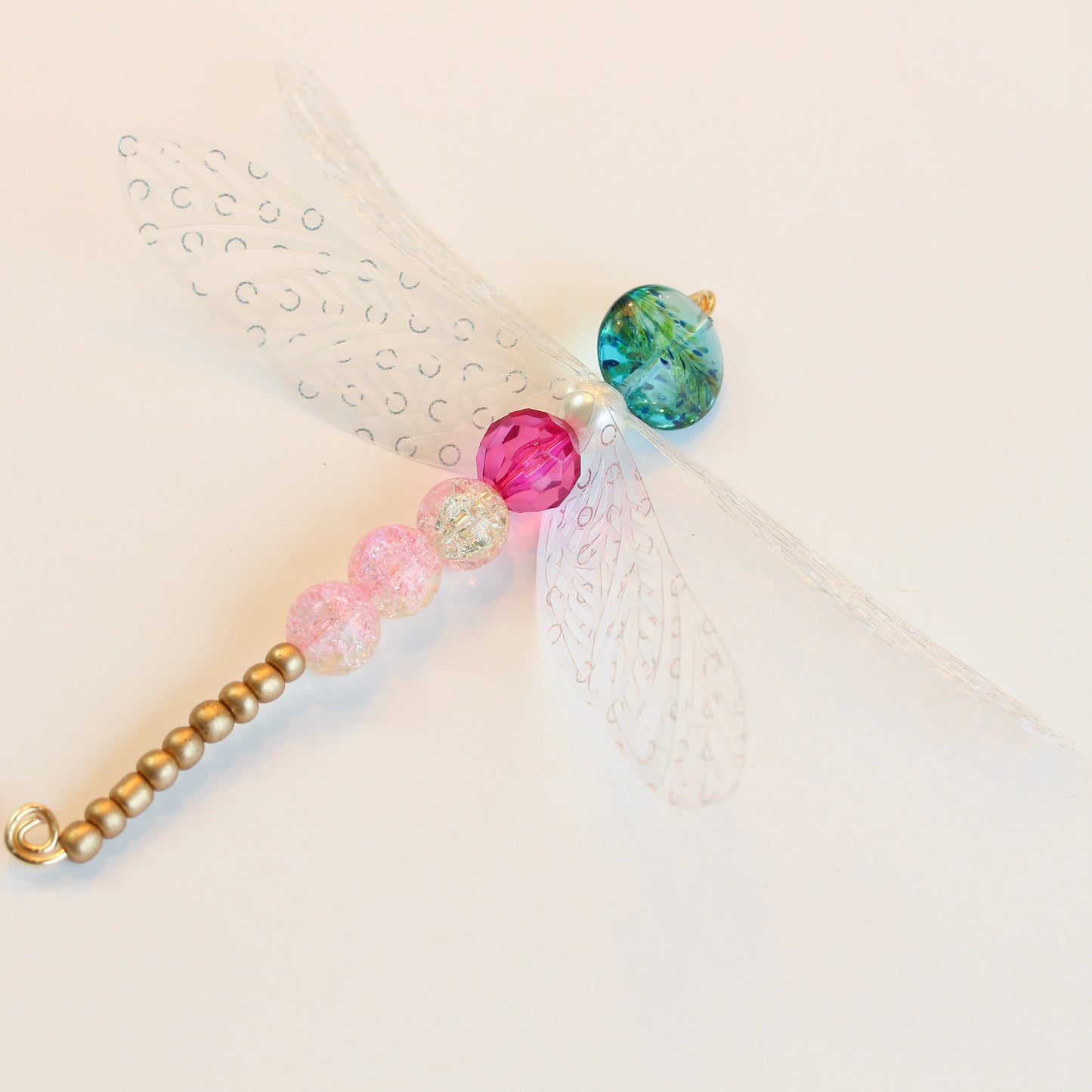 Beaded Spider Christmas Ornament + Matching Dragonfly (CUSTOM FOR AMY - One of a Kind)