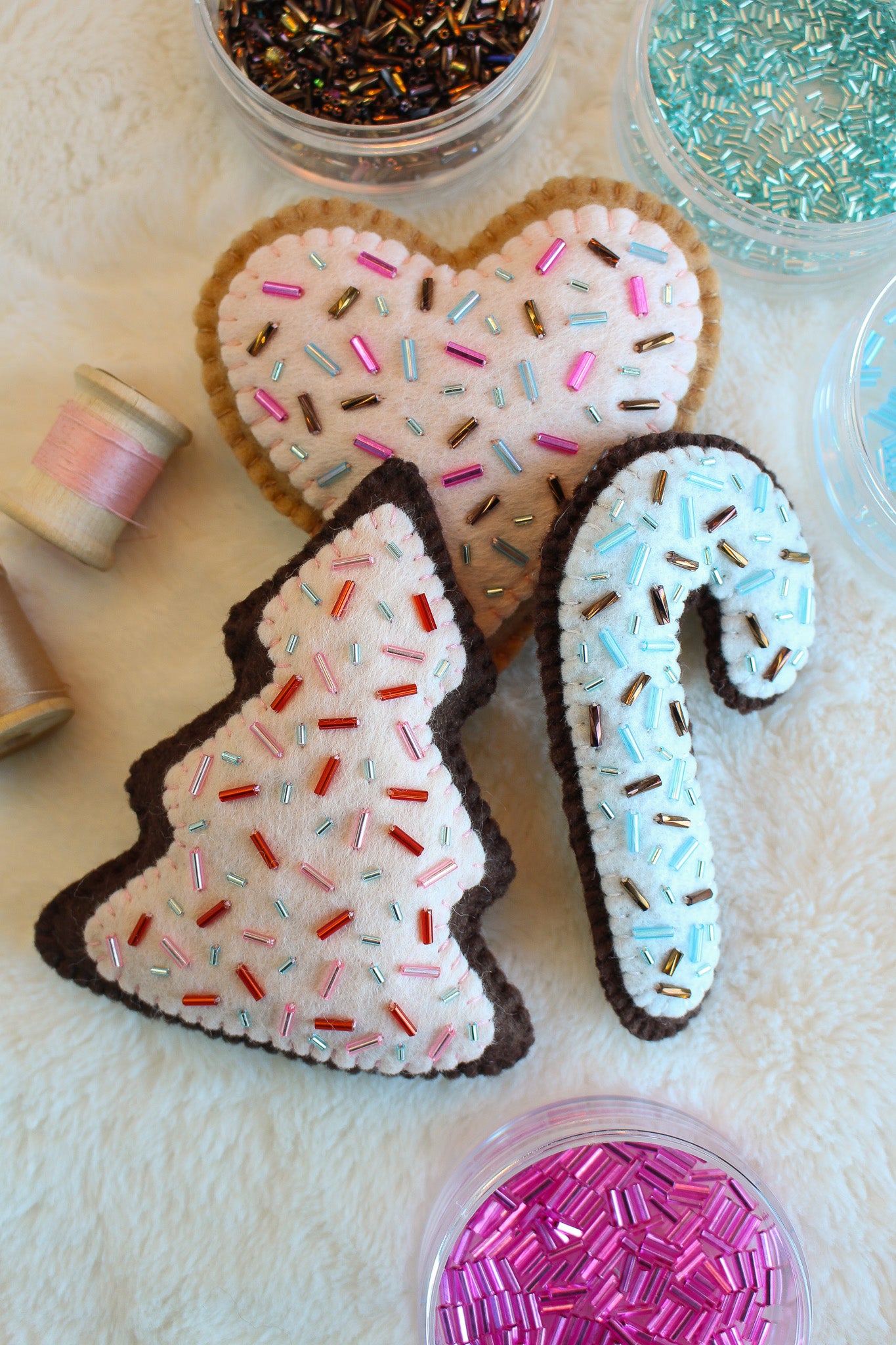 *Digital* Felt Cookie Ornament Pattern Set (x3)