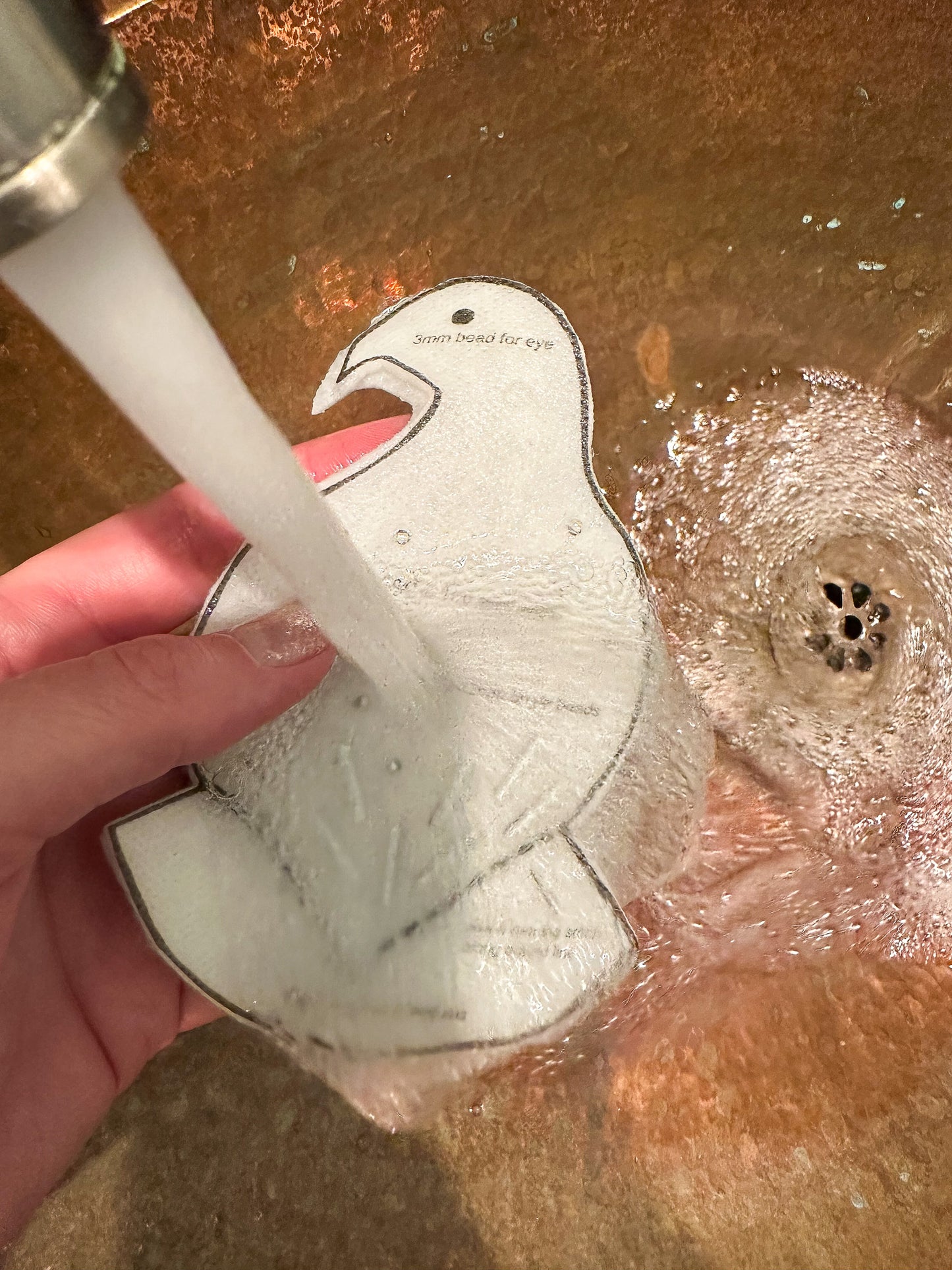 *Digital* Ptarmigan Bird Felt Ornament Pattern