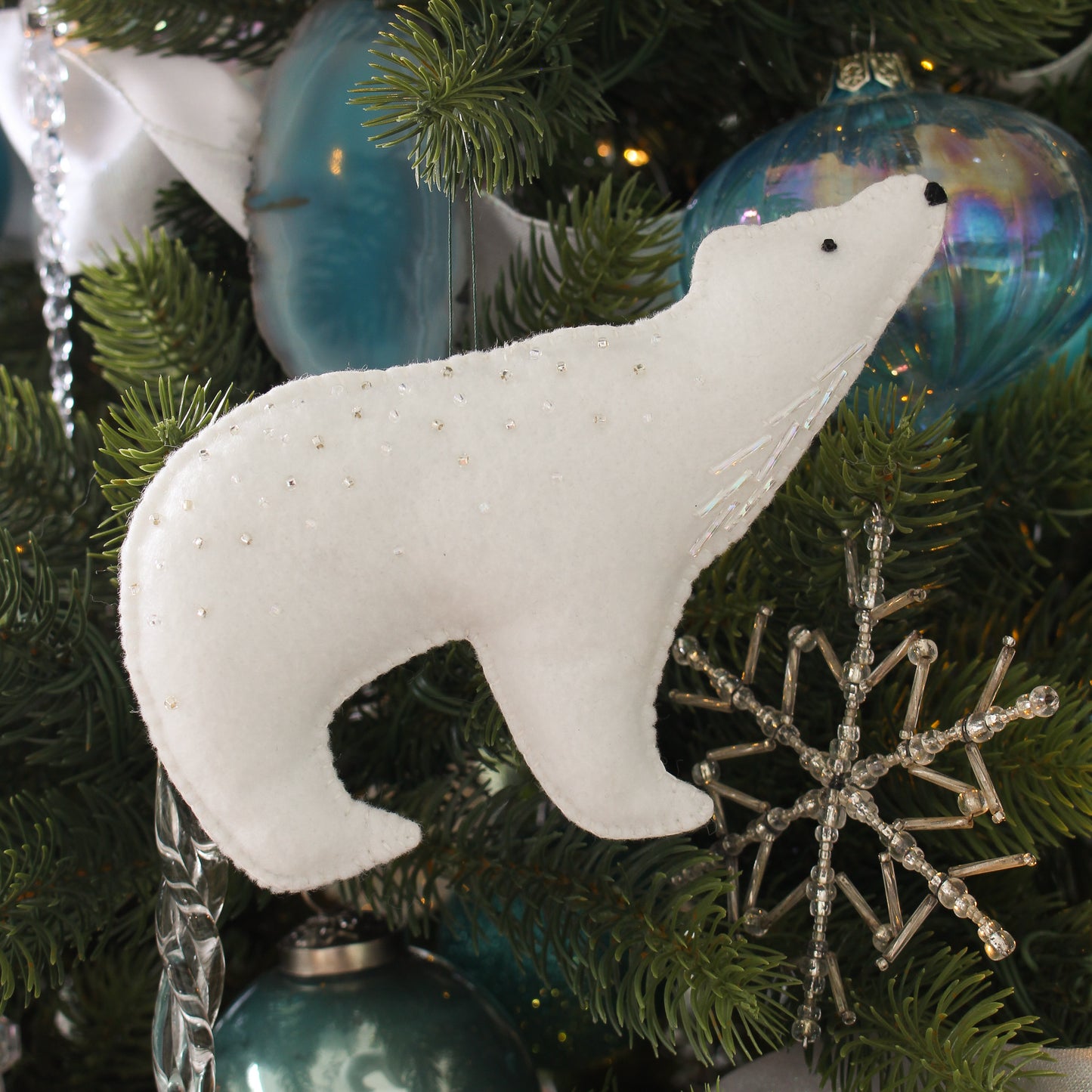 *Digital* Polar Bear Felt Ornament Pattern