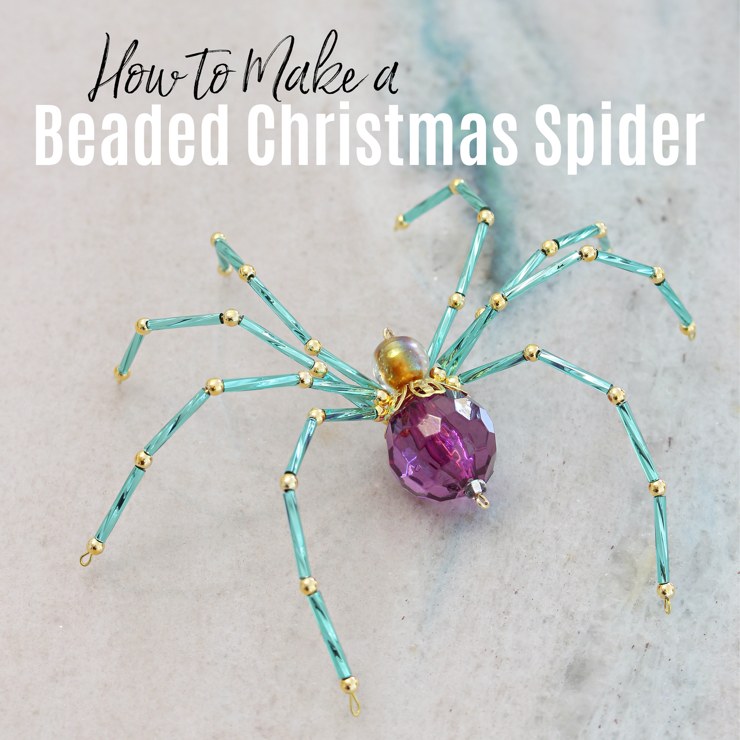 *Digital* Beaded Christmas Spider Tutorial Printable PDF